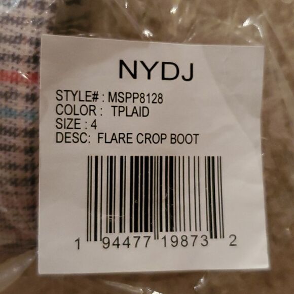 NYDJ Tyburn Plaid Flare Crop Boot Jean - Picture 8 of 9